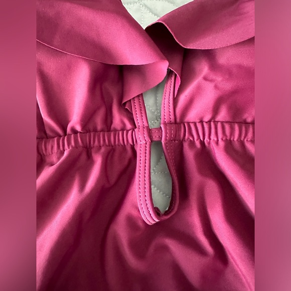 Cupshe, one piece bathing suit, size XL, deep burgundy - Picture 3 of 7
